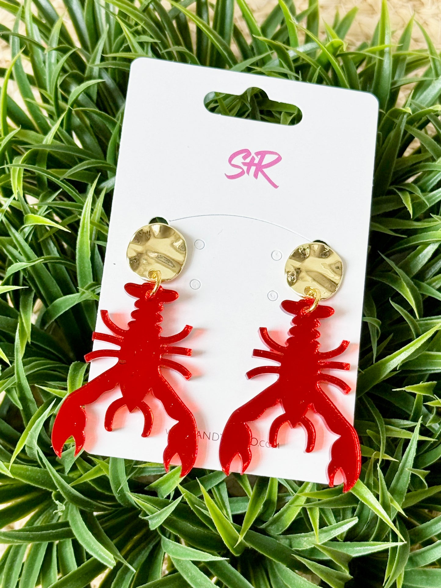 Red Mirror Crawfish Dangle