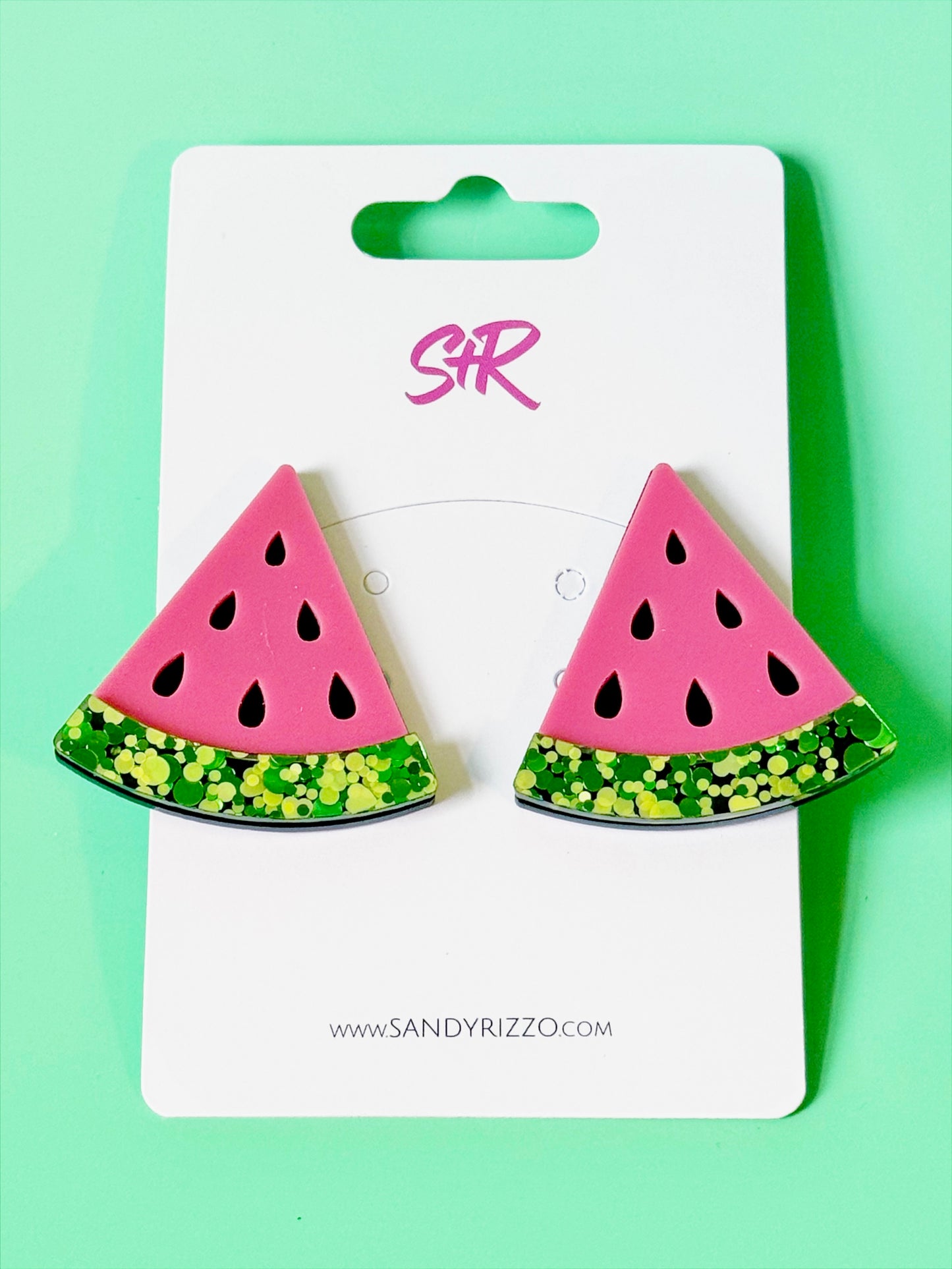 Watermelon Statement Stud