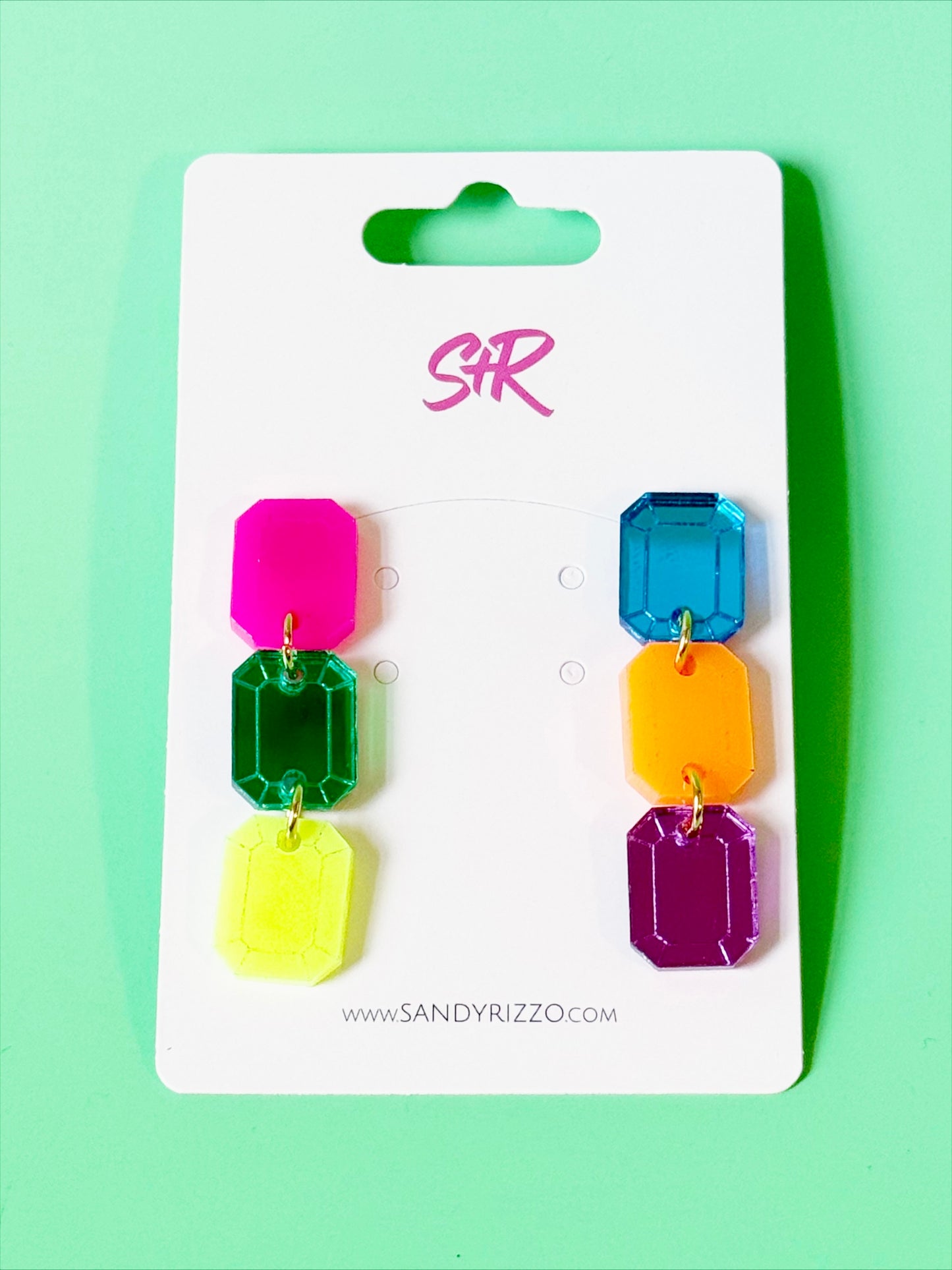 Colorful Medium Gem Dangles