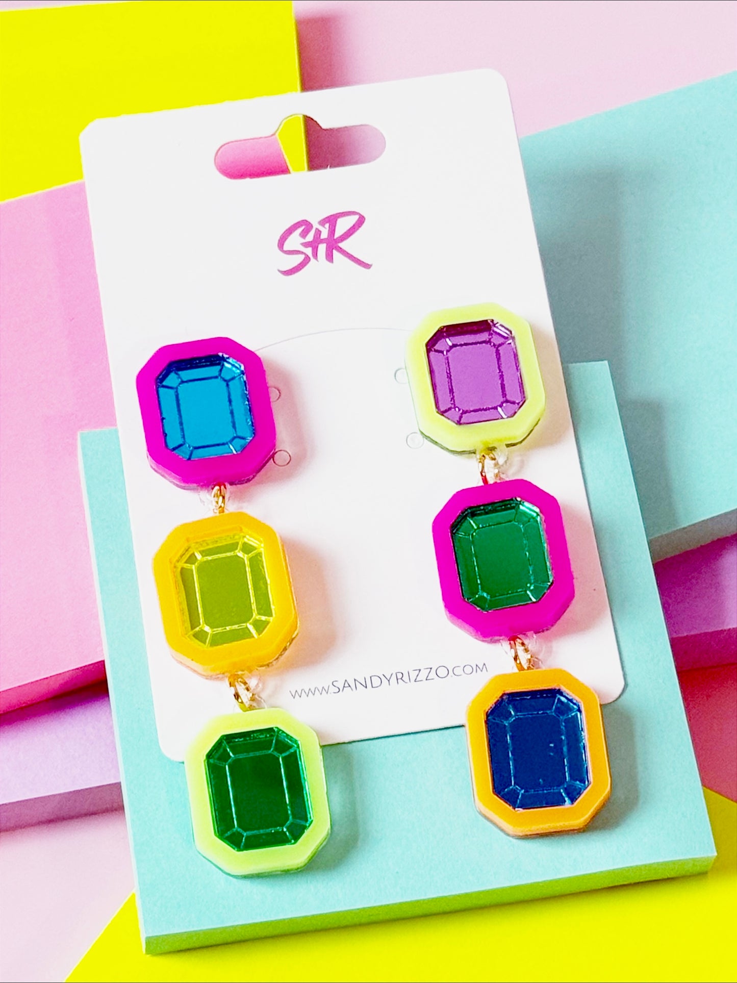 Multicolor Gem Dangle