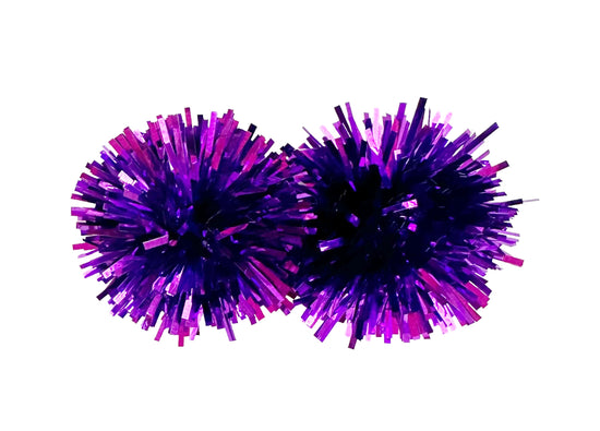 Purple Party Pom Stud