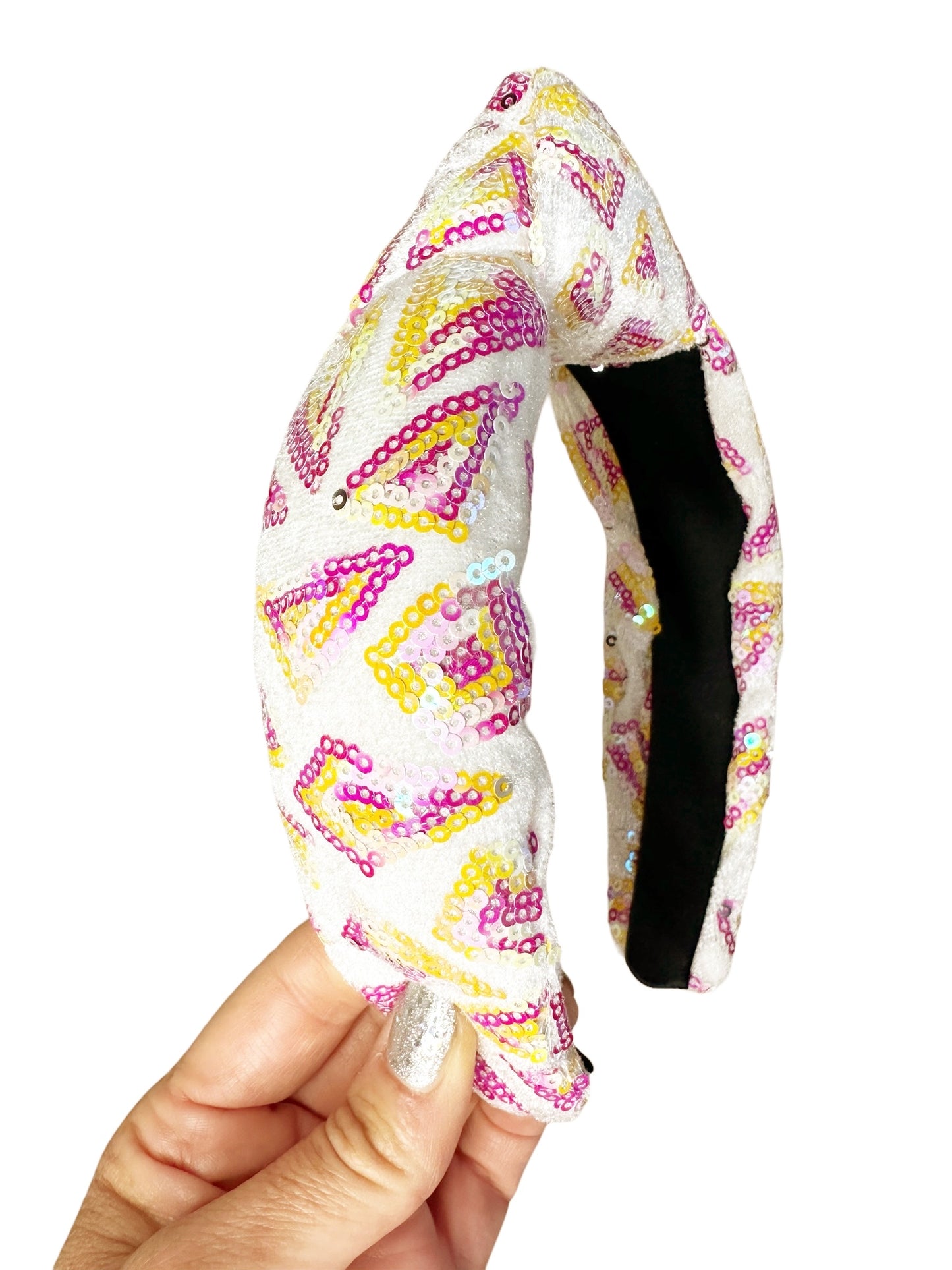 Purple and Yellow Confetti Headband
