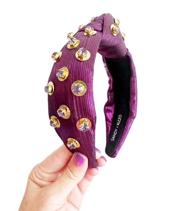 Purple and Gold Luxe Headband