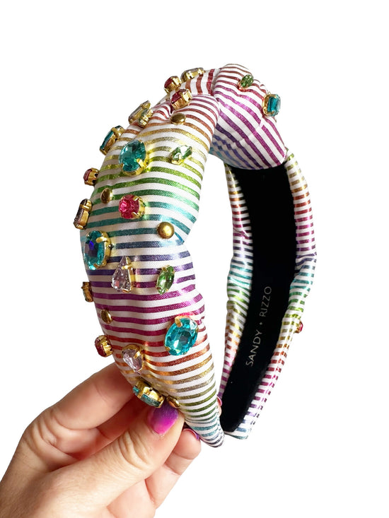 Rainbow Bejeweled Headband