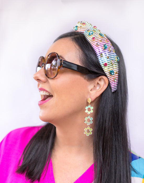 Rainbow Bejeweled headband