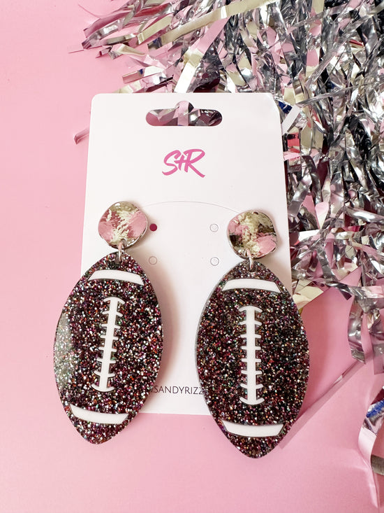 Go Team! Rainbow Glitter Football