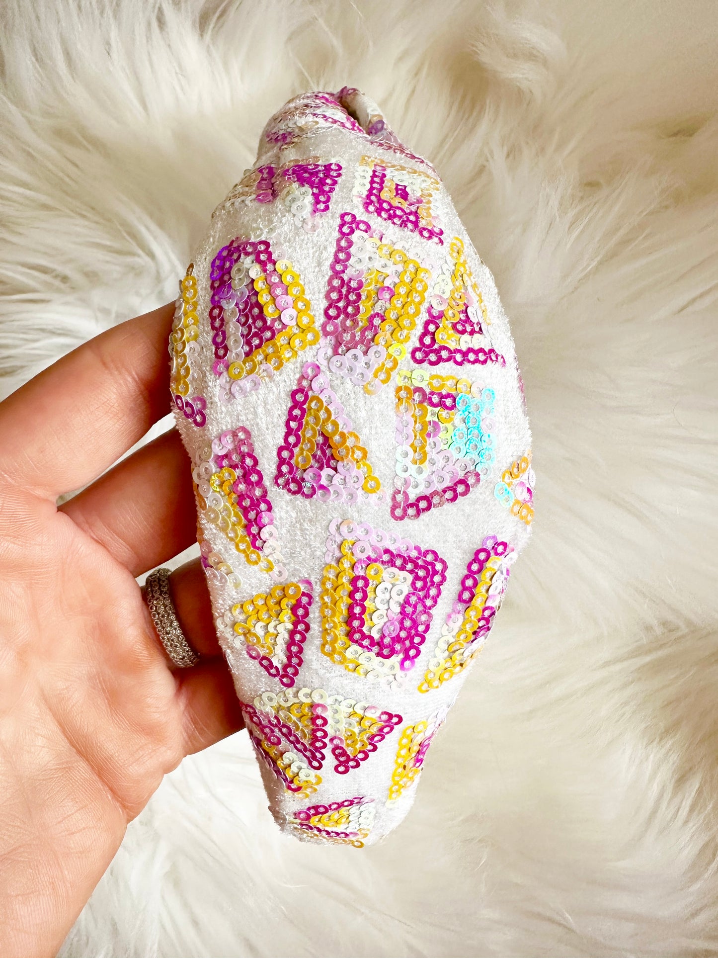 Purple and Yellow Confetti Headband