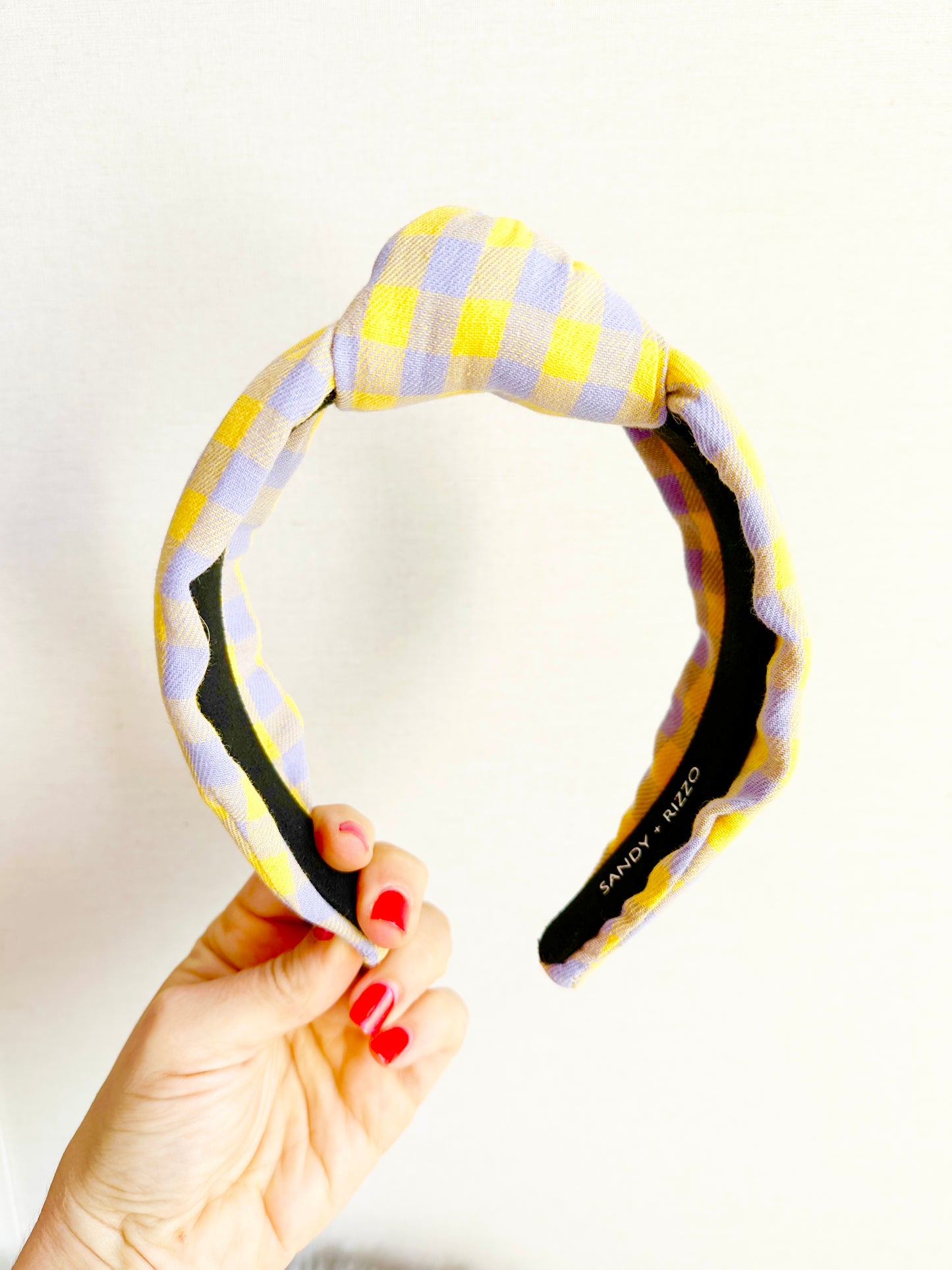 Purple and Yellow Gingham Headband