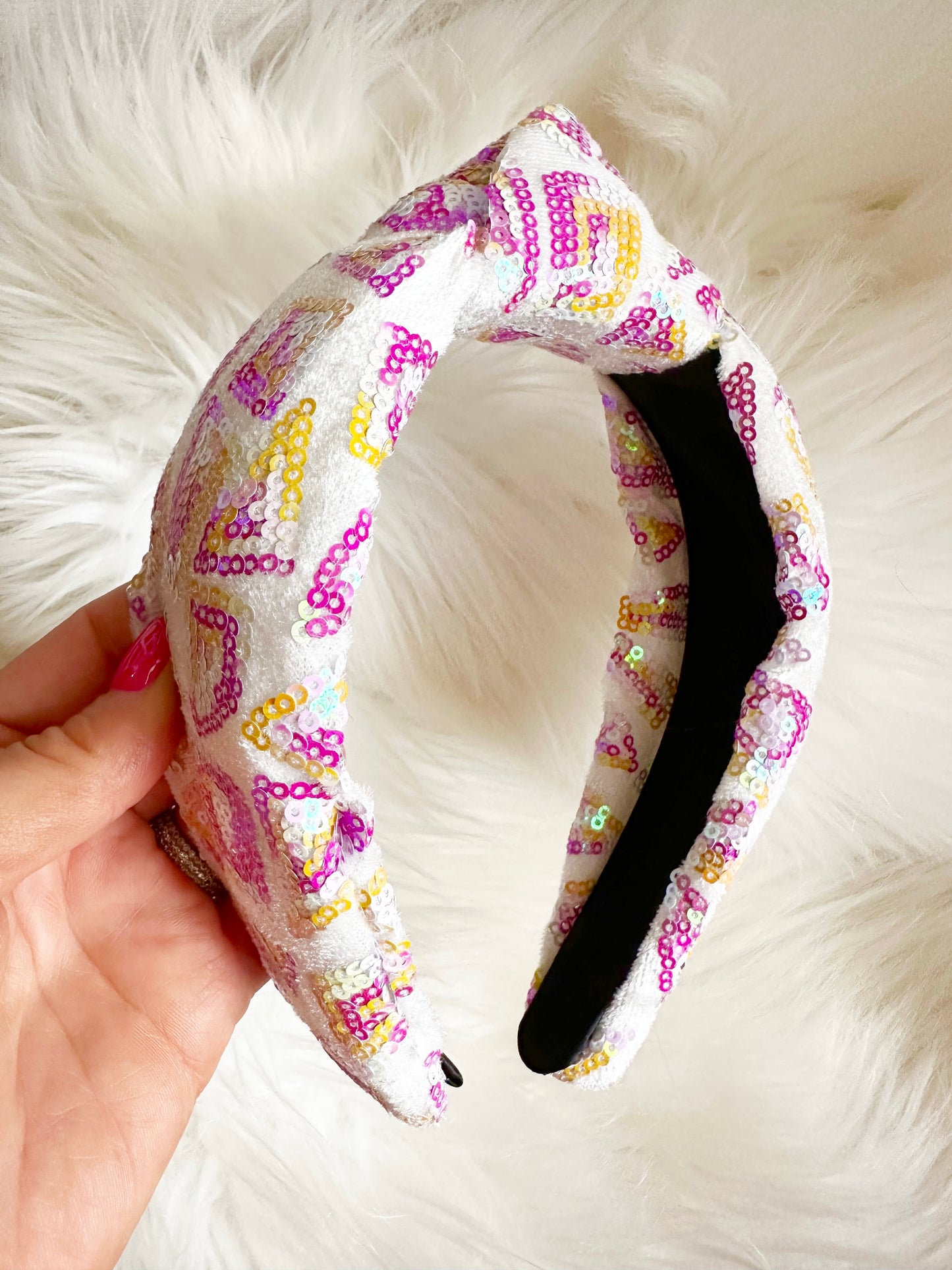 Purple and Yellow Confetti Headband