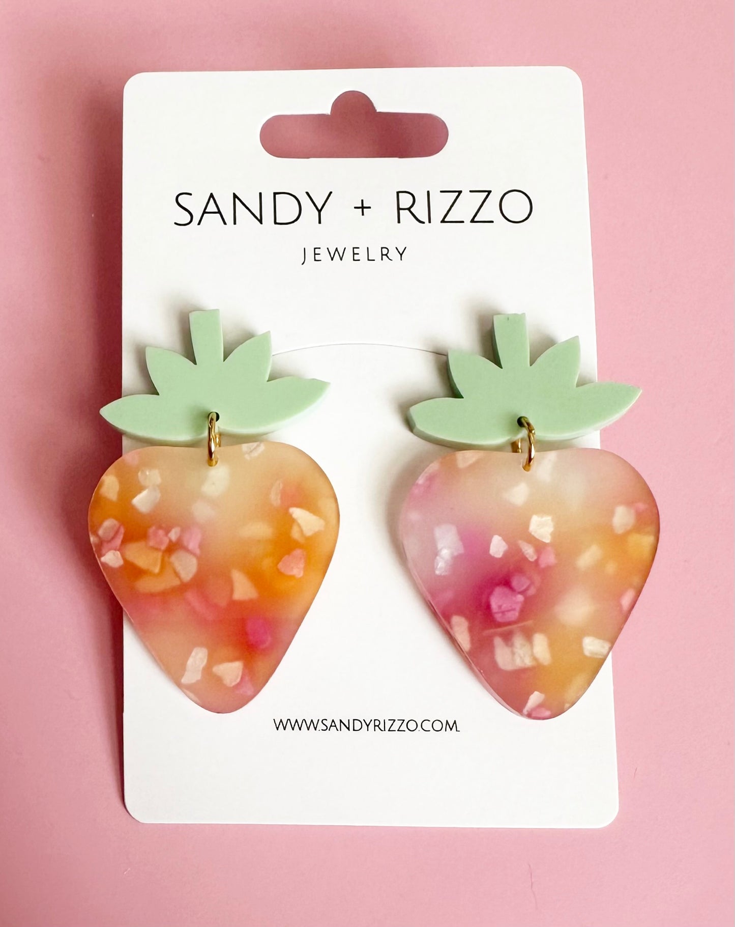Shades of Pink Strawberry Dangle