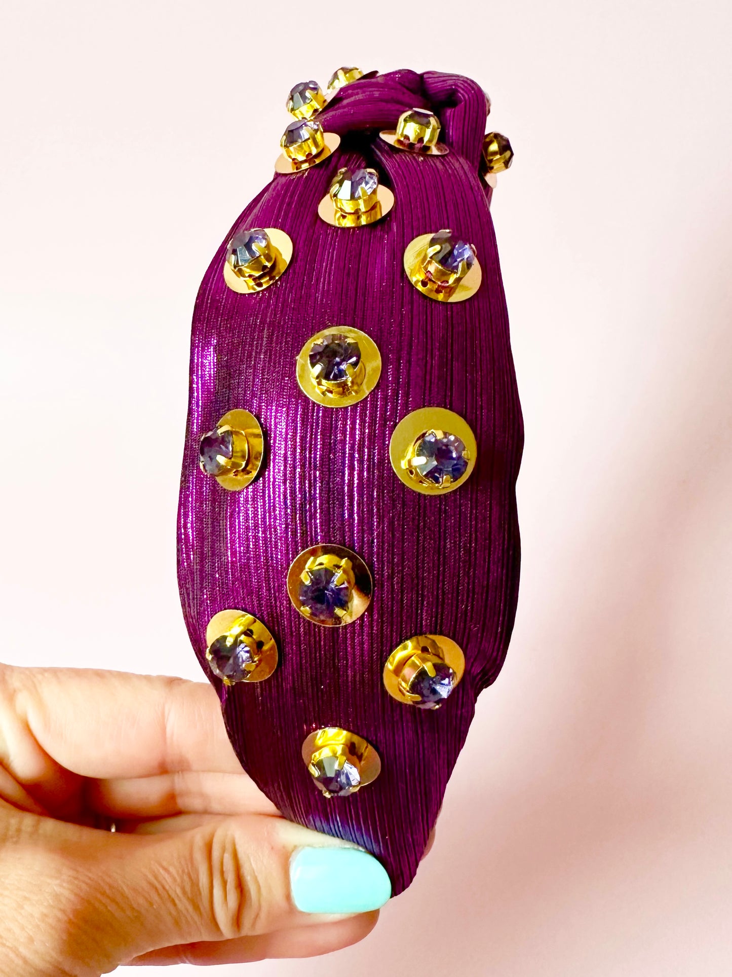 Purple and Gold Luxe Headband