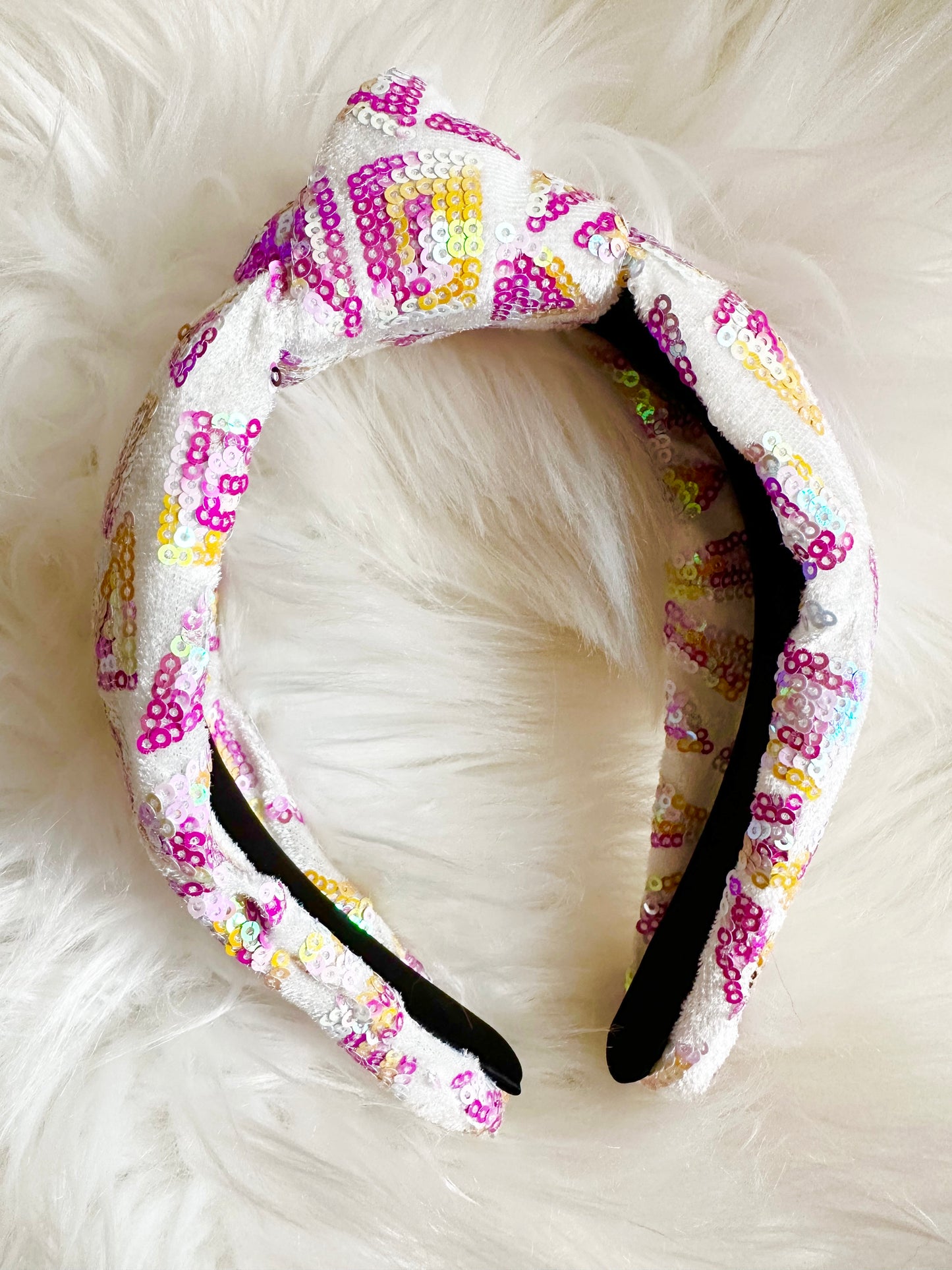 Purple and Yellow Confetti Headband