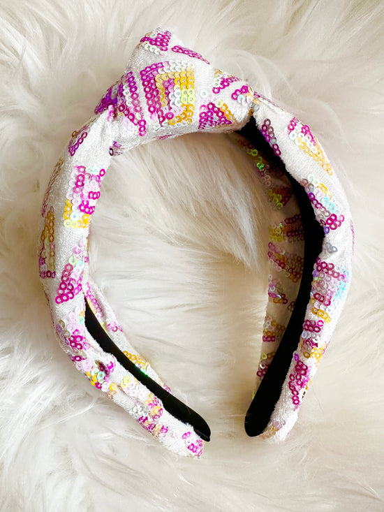Purple and Yellow Confetti Headband