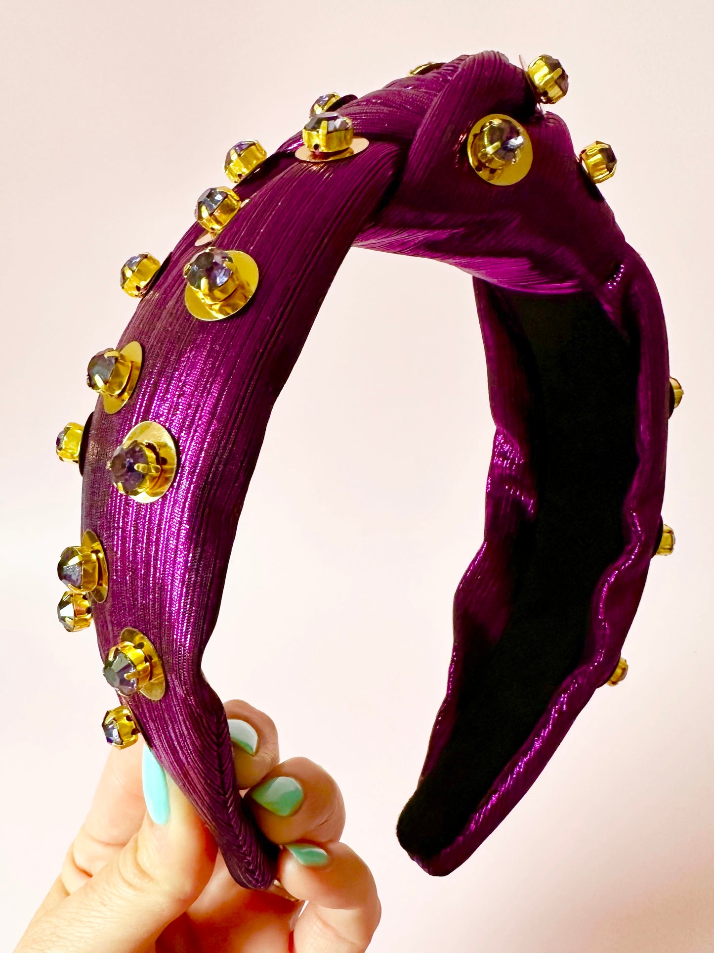 Purple and Gold Luxe Headband