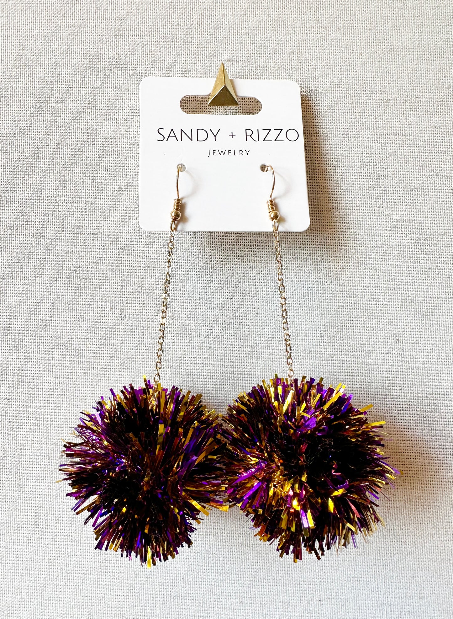 Purple and Gold Pom Poms