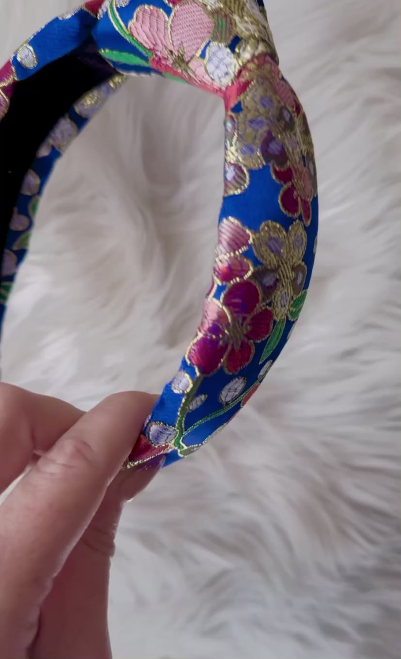 Blue Floral Headband