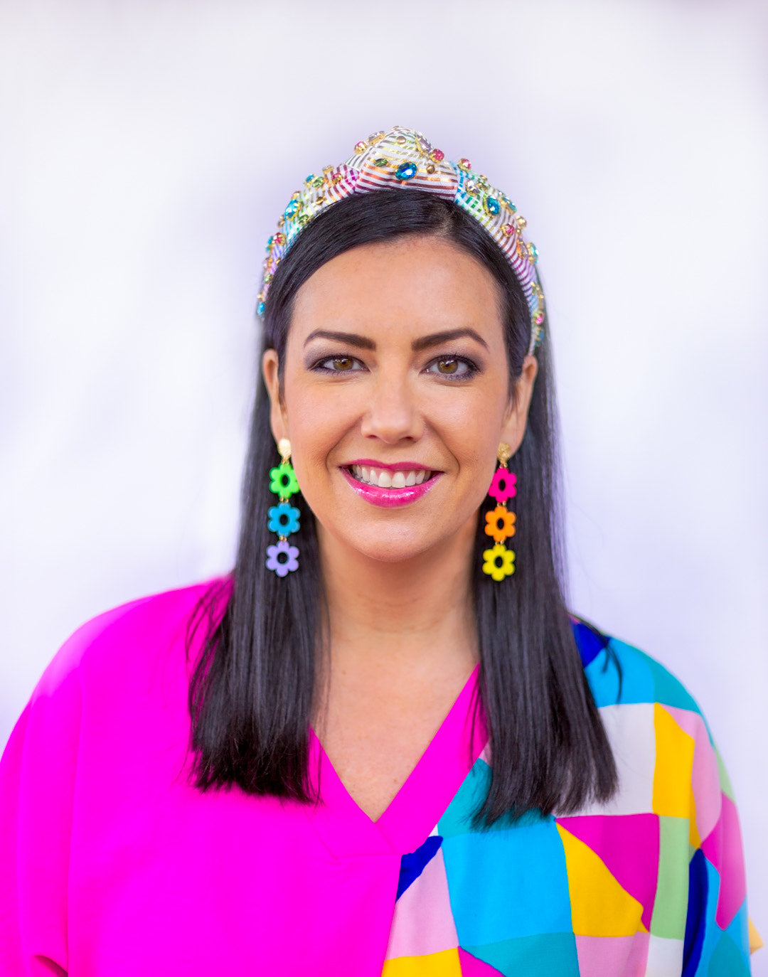 Rainbow Bejeweled Headband