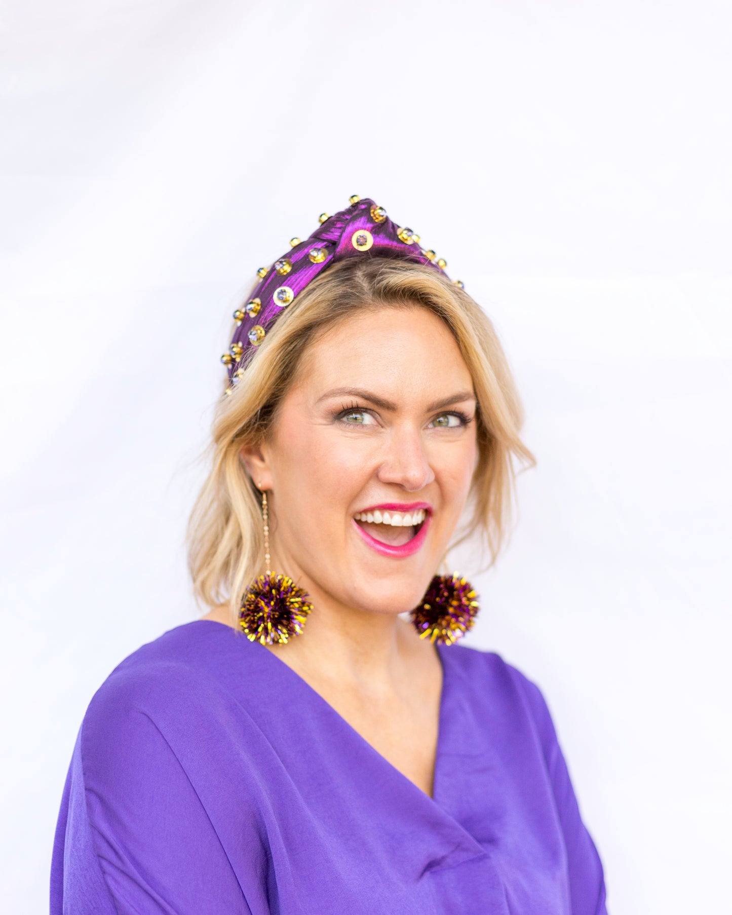 Purple and Gold Luxe Headband