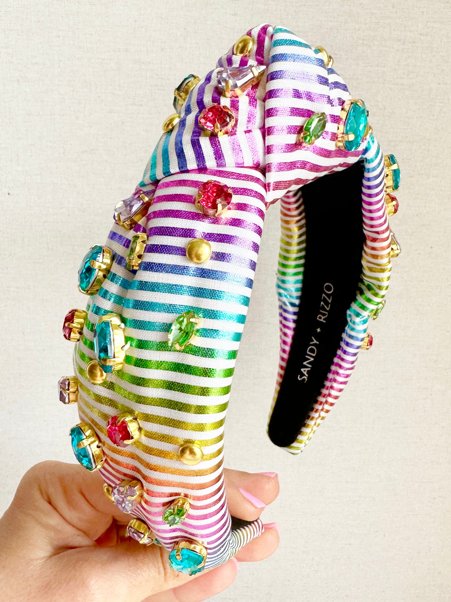Rainbow Bejeweled Headband