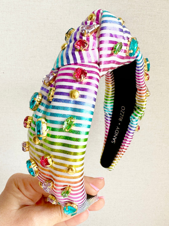Rainbow Bejeweled Headband