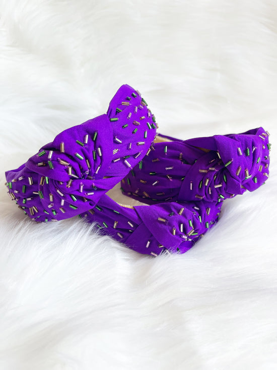 Purple Mardi Gras Sprinkle headband