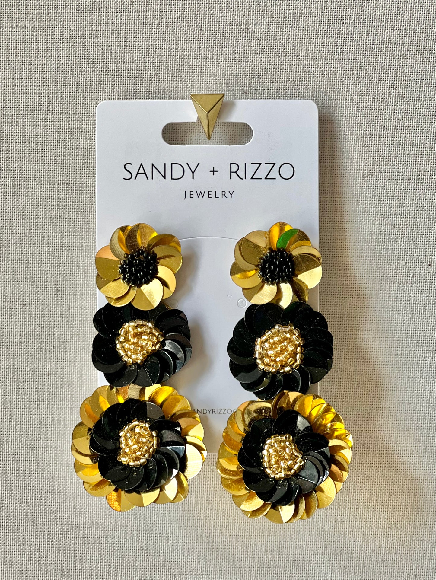 Black and Gold Triple Flower