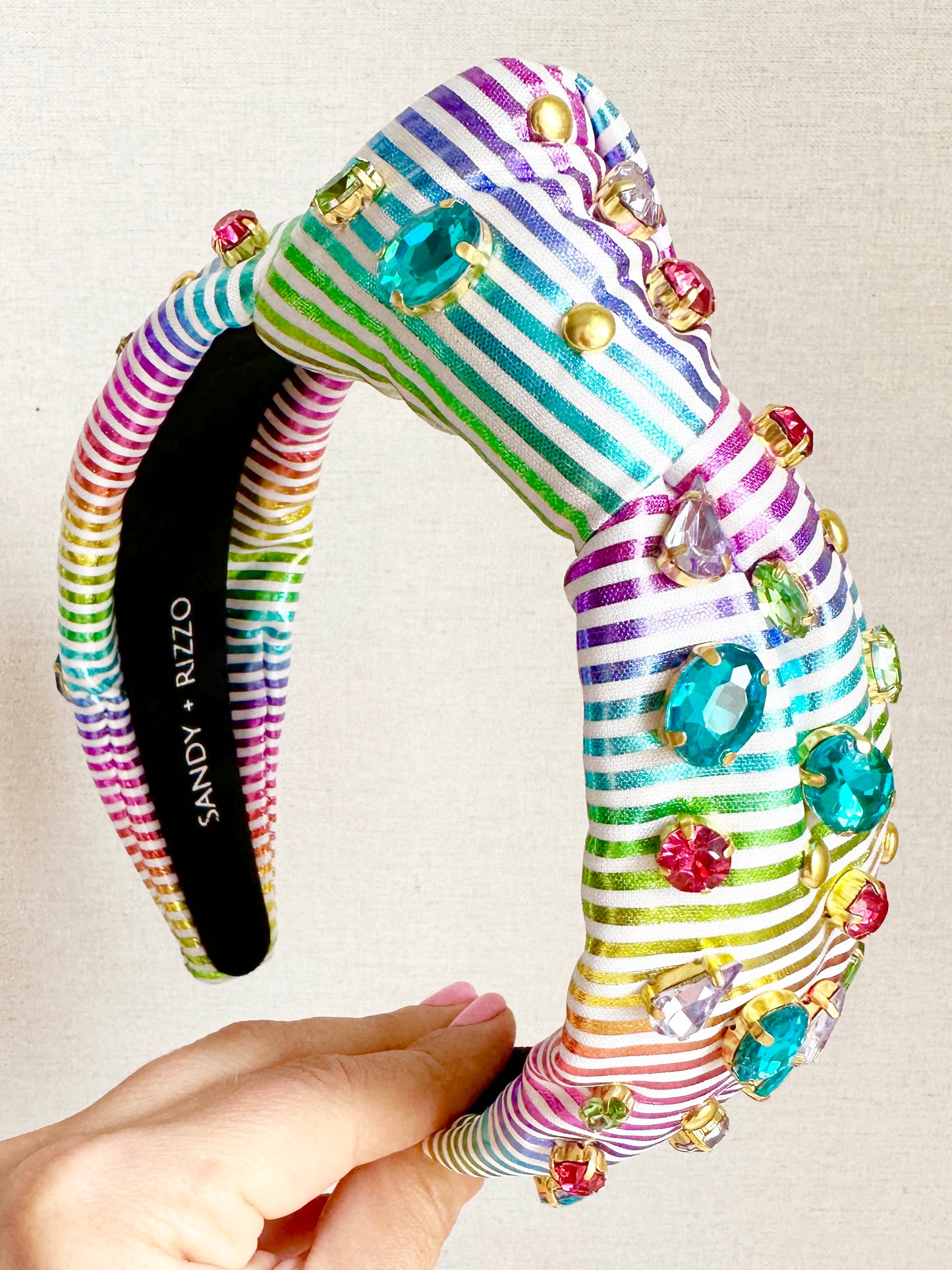Rainbow Bejeweled Headband