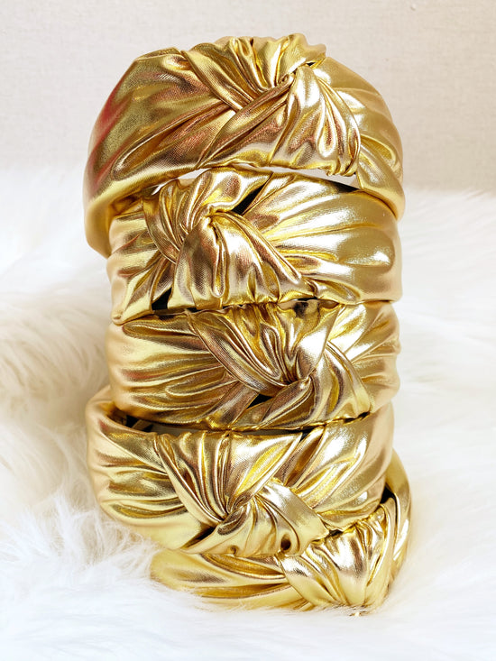 Gold metallic headband