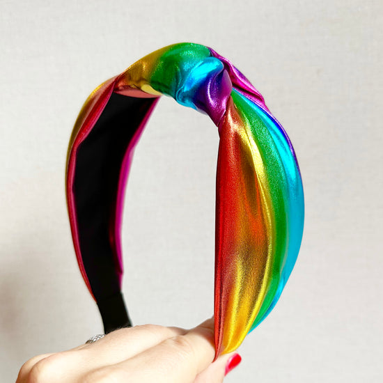Rainbow metallic headband