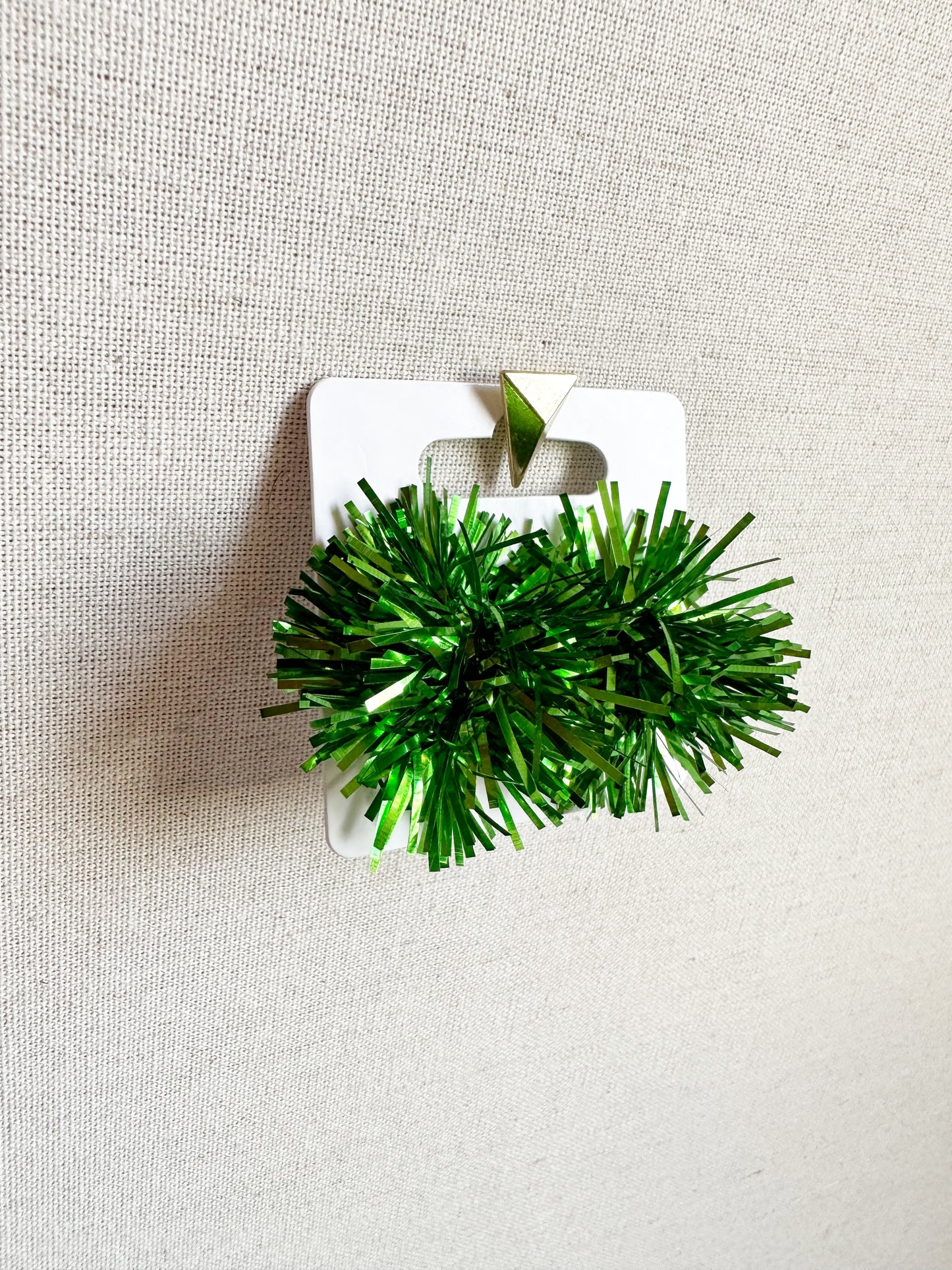 Green Party Pom Stud